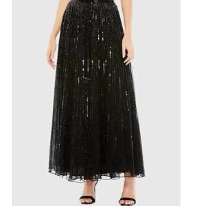 NWT New Mac Duggal Sequin Embellished Chiffon Evening Skirt Women's Size S